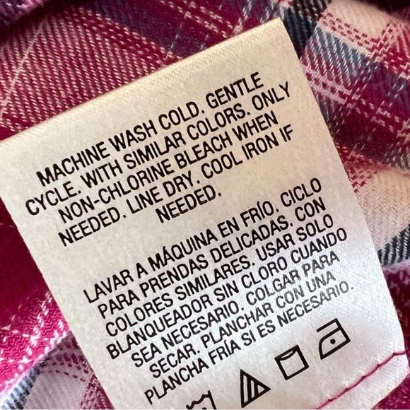 Laura Scott Pink Plaid Flannel Button Down - Picture 9 of 11